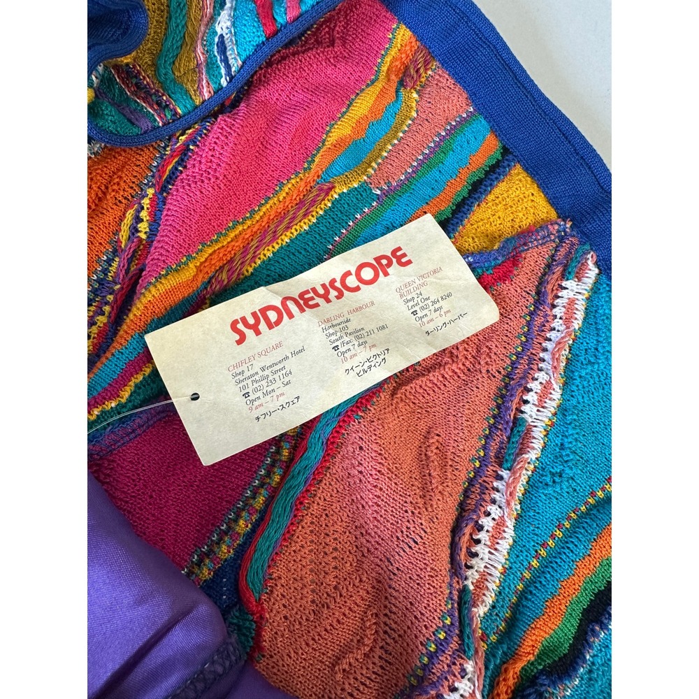 Coogi Australia Vintage 3D Knit Sweater Long Oversized Cardigan Jacket KC - Picture 16 of 16